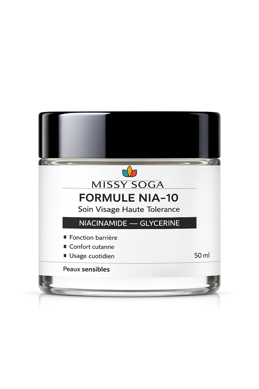 Missy Soga Soin Visage Haute Tolérance - Niacinamide 10% et Glycérine 5%